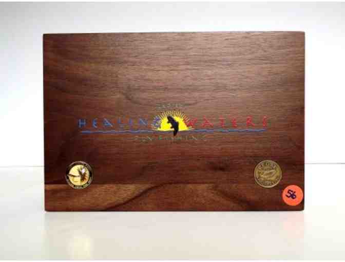 Regal Fly Tying Vise in Beautiful Moslow Wood Products PHW Logo Wooden Case
