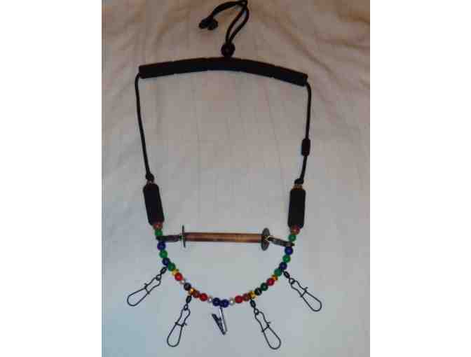 Custom Fishing Lanyard of Semi-Precious Stones from Afghanistan & other Army destinations
