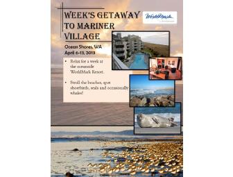 Week's Getaway to Mariner Village Condo at Ocean Shores, WA.  April 6-13, 2013