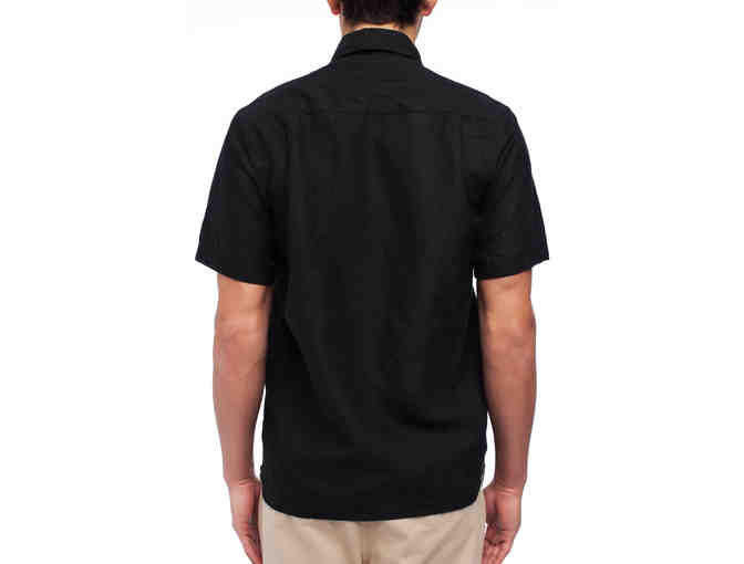 Blluemade - Black Linen Short-Sleeved Shirt (Size L)