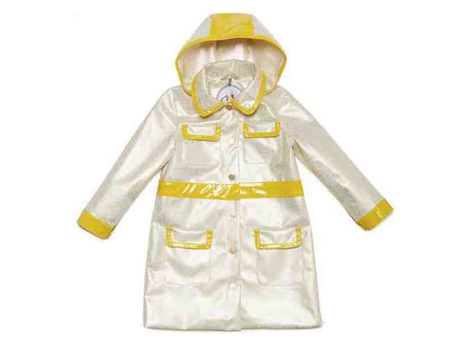 Oil & Water - Waterproof White/Chartreuse City Coat (Size 8)