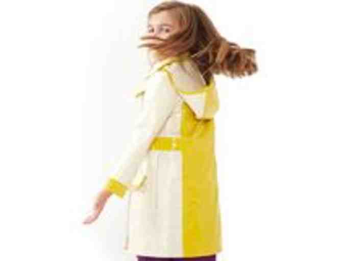 Oil & Water - Waterproof White/Chartreuse City Coat (Size 8)