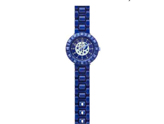 Swatch (Flik Flak) 'Wonderful Sky' Blue Dial Kid's Watch With 2 Year Warranty