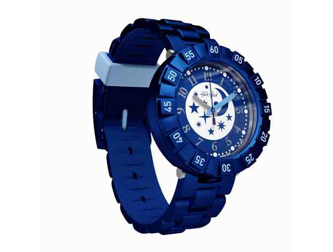Swatch (Flik Flak) 'Wonderful Sky' Blue Dial Kid's Watch With 2 Year Warranty