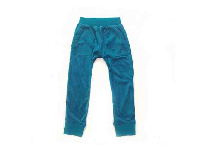 Gardner and the Gang - Hang Out Pants in Velour Teal Blue (size 4-6)
