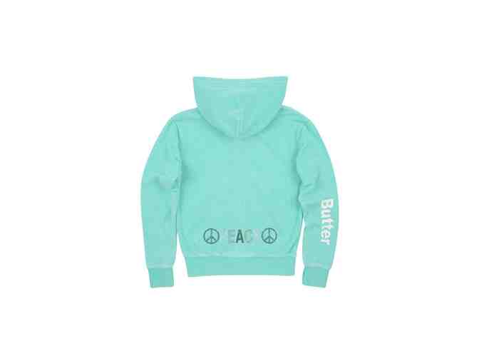 Butter - Peace Burnout Fleece Zip Hoodie (size XL)