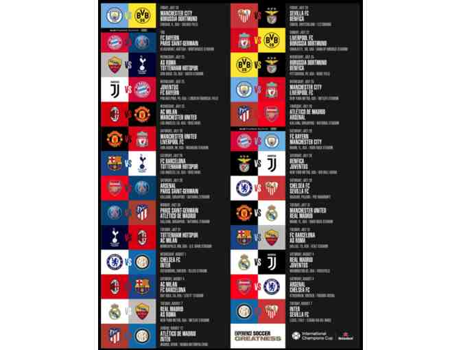 International Soccer Champions Cup - 4 Tix to 2018 NYC Match and One Player Escort Spot