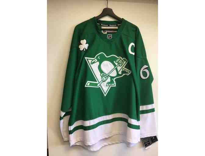 Mario Lemieux #66 special St Patrick's day green jersey