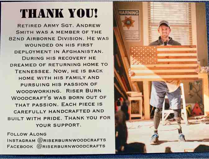 America The Beautiful: Handmade Flag crafted by SGT. Andrew Smith a wounded Warrior... - Photo 1