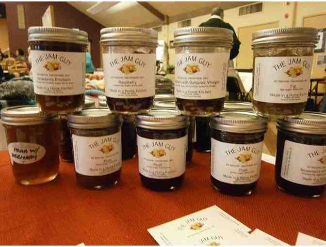 6 jars of homemade jam by Skip Soskin