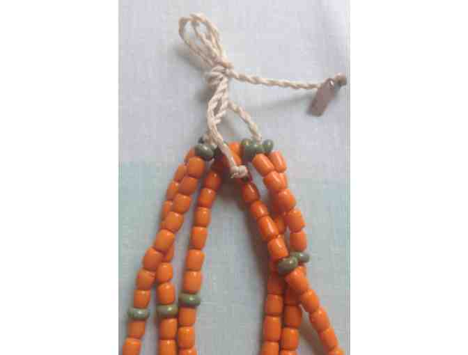 Turquoise & Tangerine Handmade Native American Necklace
