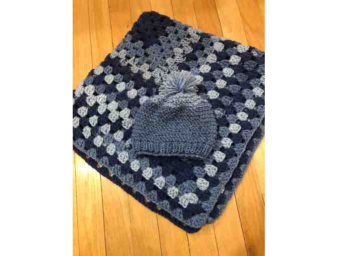Crochet Baby Blanket &amp; Hat - Photo 1