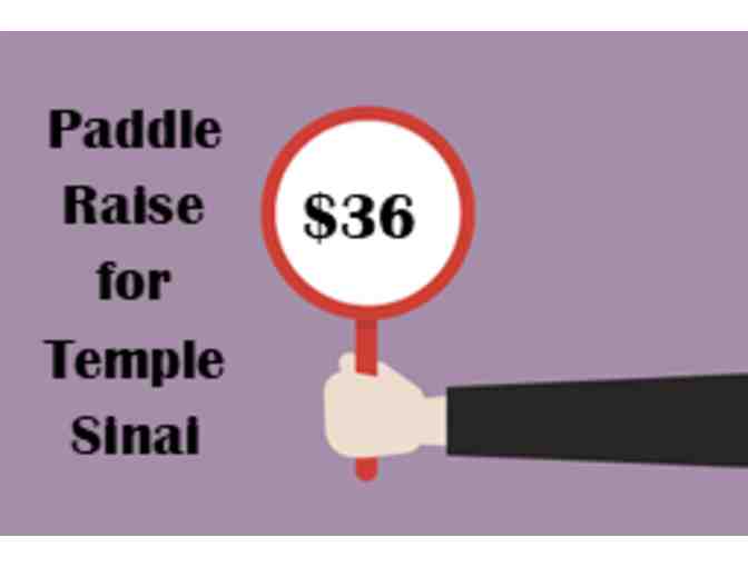 Paddle Raise for Temple Sinai - $36