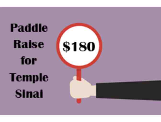 Paddle Raise for Temple Sinai - $180