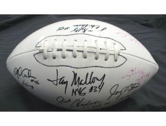 Football autographed by 13 retired NFL players