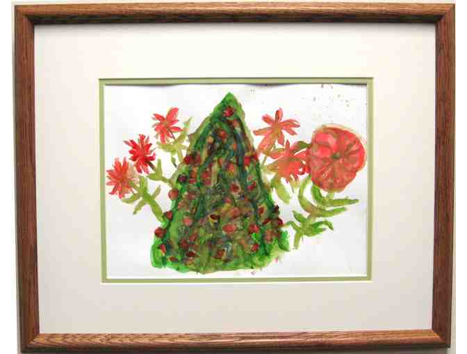 Ann, Christmas Tree and Flowers