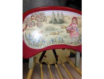 Vintage Hand Painted Wooden High Chair