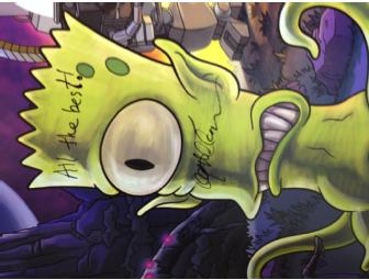 Autographed Poster from the hit Fox TV Series The Simpsons
