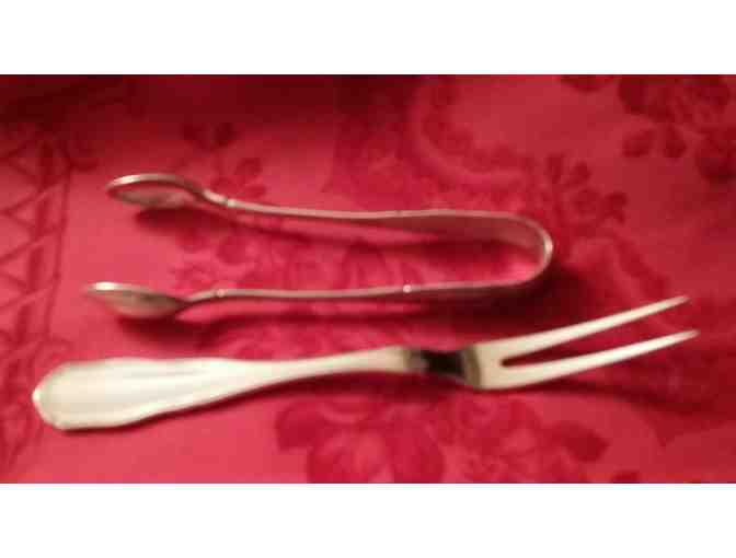 Antique Sterling Fork and Tong