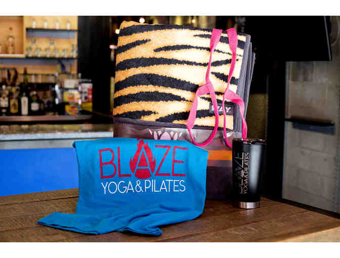 One Month Unlimited Intro to Yoga Classes Plus Accessories from Blaze Yoga and Pilates