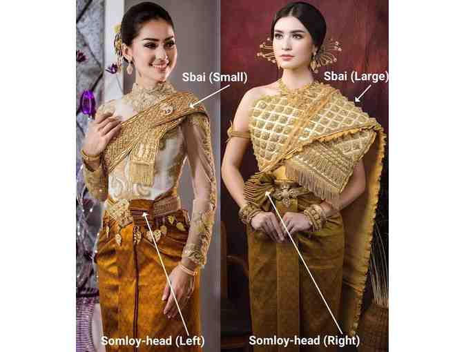 Cambodian Golden Sbai Traditional Costume