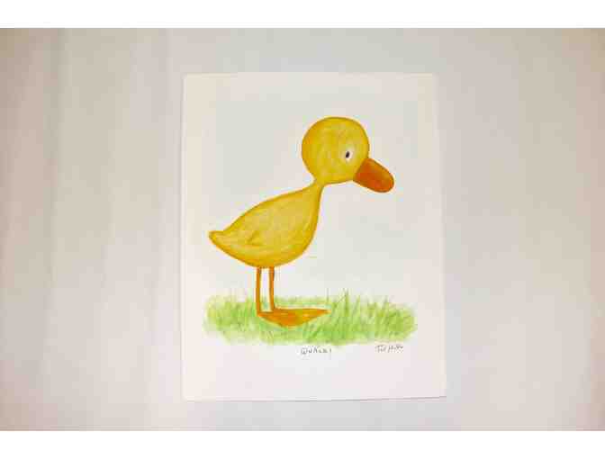 Signed sketch from celebrated 'Duck and Goose' illustrator Tad Hills