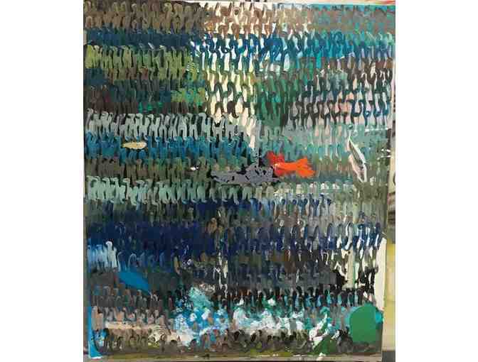 Alejandra Seeber Painting 'Knitt' and Book PLUS $250 GK Framing Gift Certificate
