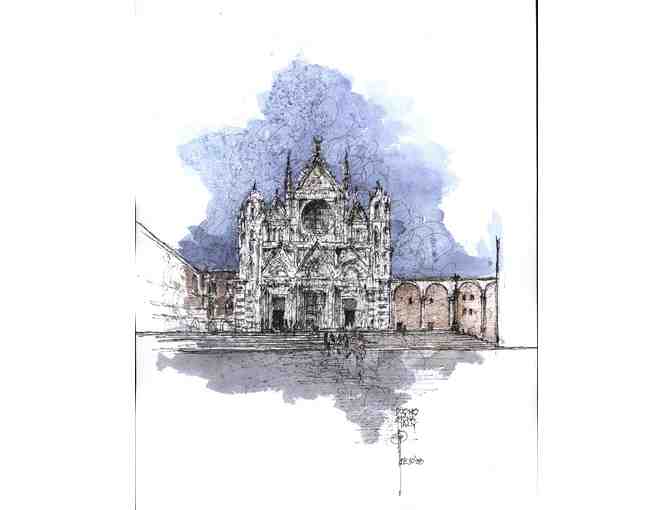 Watercolor of your Home by Artist/Architect Byron Bell