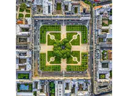 "Place des Vosges" Framed Print and Signed Book "Paris: From the Air" by Jeffrey Milstein