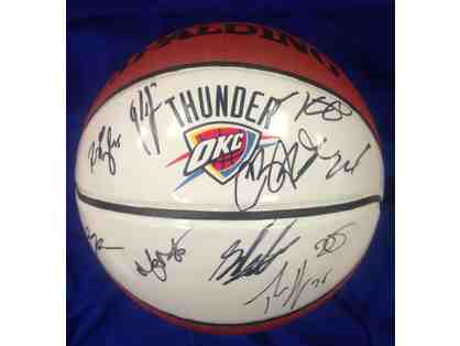 2013-14 Oklahoma City Thunder Team-Autographed Basketball