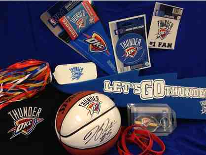 Thunder fan pack and Kendrick Perkins-autographed mini-ball