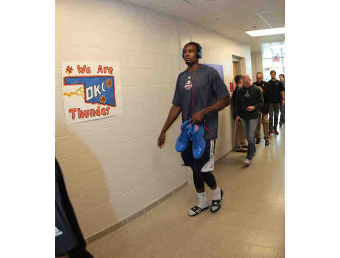 Serge Ibaka-worn 2013 Thunder Training Camp warm-up shirt