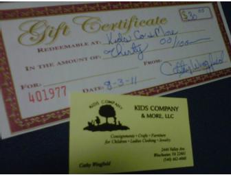 $30 Kids Company & More Gift Certificate