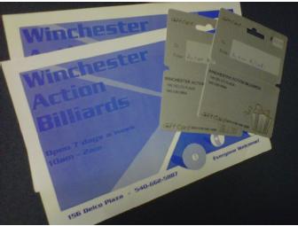 $25 Winchester Action Billiards Gift Card