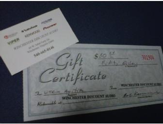$50 Winchester Discount Audio Gift Certificate