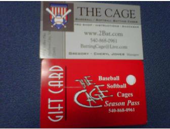 $25 The Cage Baseball/Softball Batting Cages Gift Card