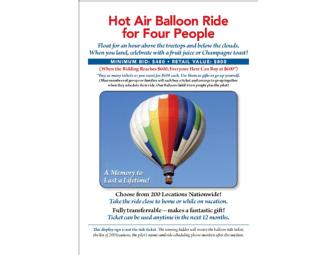 Hot Air Balloon Ride Ticket for 4 people