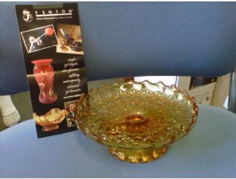 Olde Virginia Glass Company (Fenton Glass) Amber Footed Tray