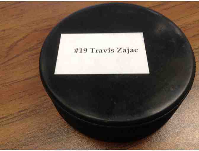 New Jersey Devils Puck Autographed by #19 Travis Zajac