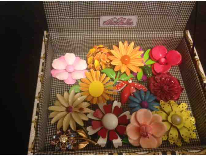 Designer Cigar Box Purse of Holiday Pins