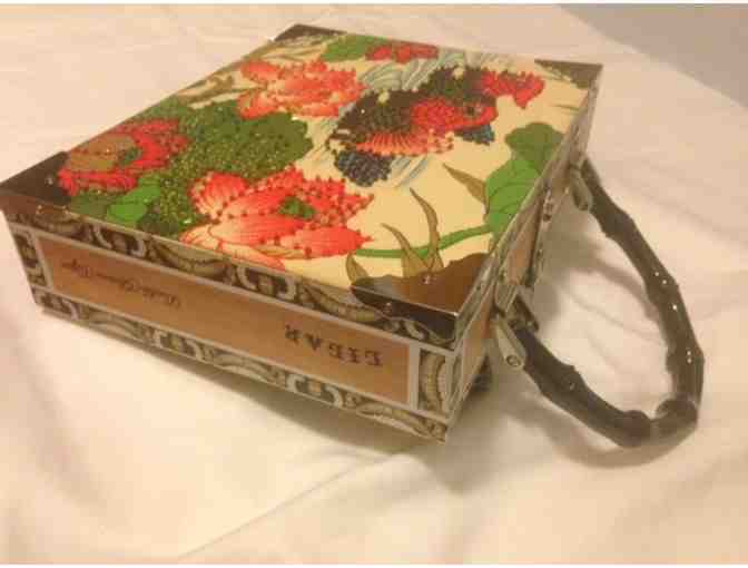 Designer Cigar Box Purse of Vintage Pins