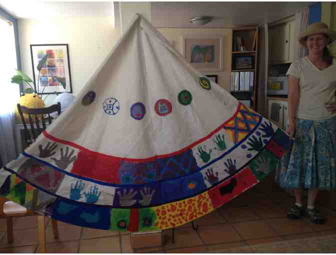Child's Tipi & Pillows | Handpainted and sewn by Grade 3