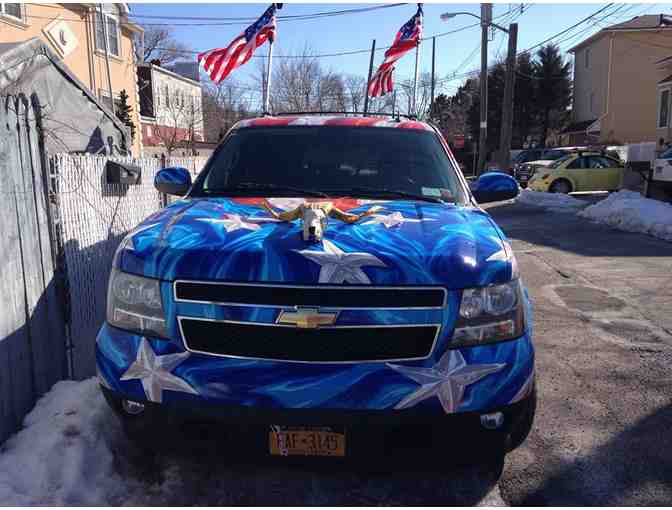 Betsy - 2008 Chevy Suburban, hand painted by 'America's Artist' Scott LoBaido