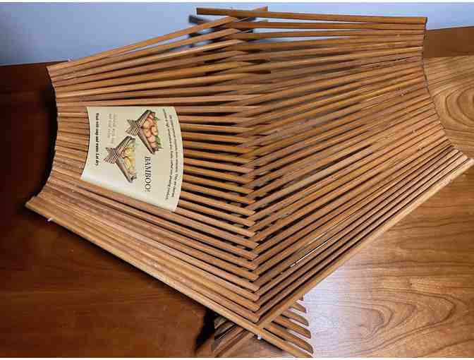Folding Bamboo Basket Made from Recycled Chopsticks