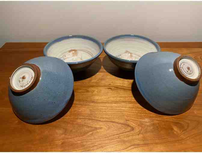 Pottery Bowls with Lion Family Drawn Inside
