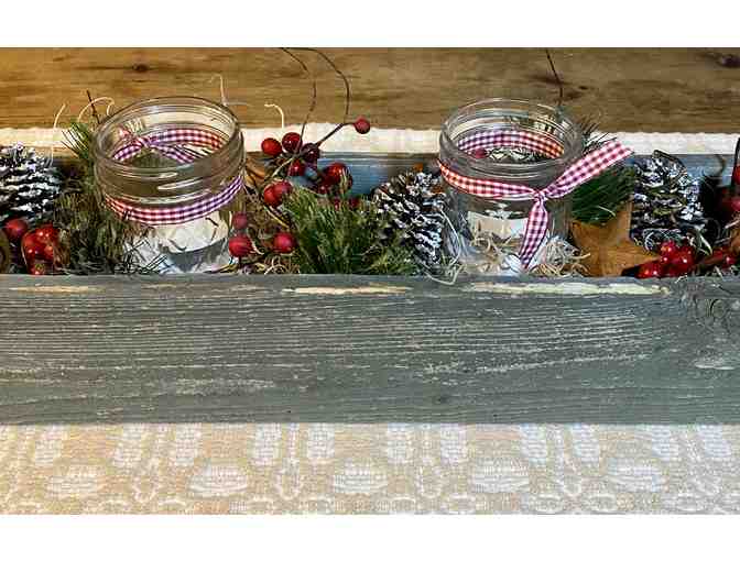 Rustic Winter Box with Red Berries