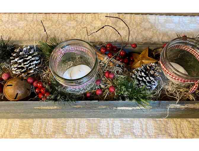 Rustic Winter Box with Red Berries