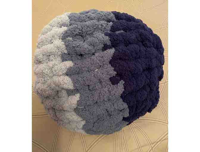 Handmade Afghan with Matching Round Pillow