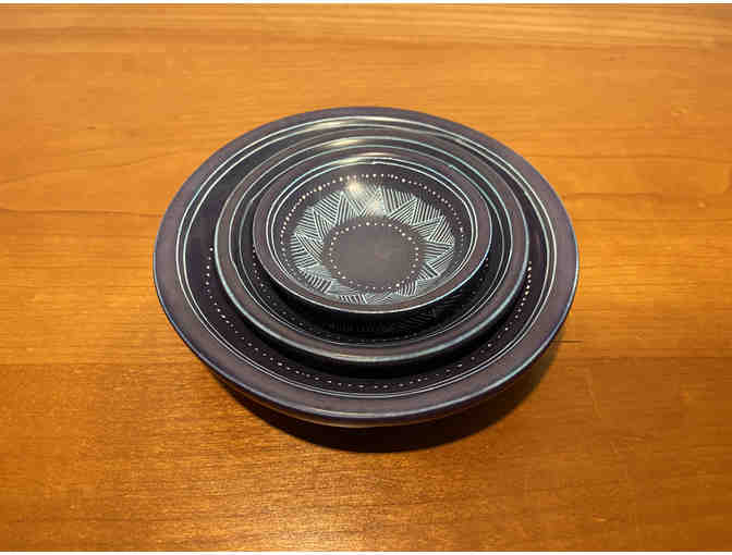 Twilight Sea Set of 3 Decorative Soapstone Bowls