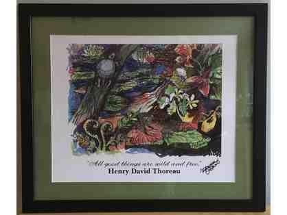 Framed Print Honoring Henry David Thoreau